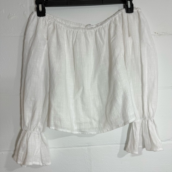 NWT Cotton On Off The Shoulder Linen Top - Picture 6 of 13